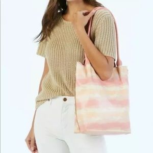 Hammitt Oliver Medium Pink Himalayan Snake Brushed Gold Tote Handbag